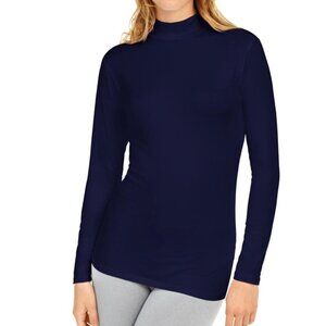 32 Degrees Cozy Heat Mock-Neck Top Navy Blue S